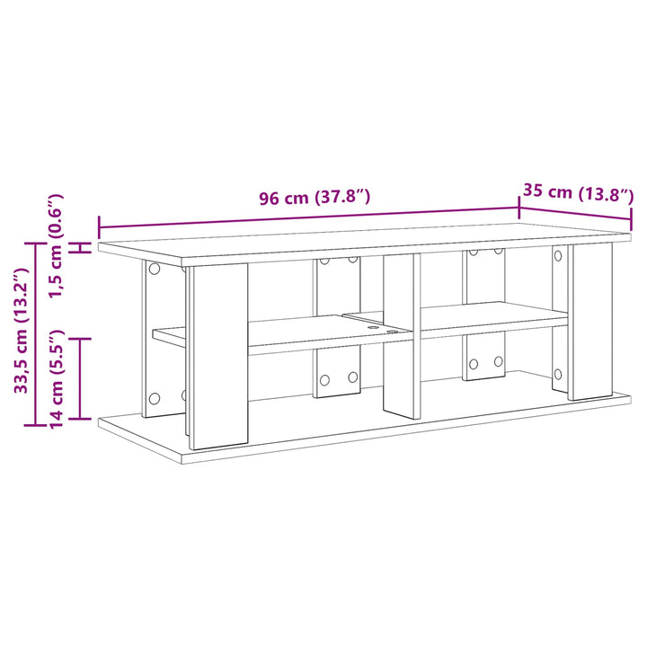 TV stand Grå Sonoma 96 x 35 x 33,5 cm