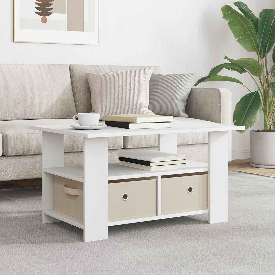 Sofabord Hvid 77 x 55 x 42 cm Konstrueret træ