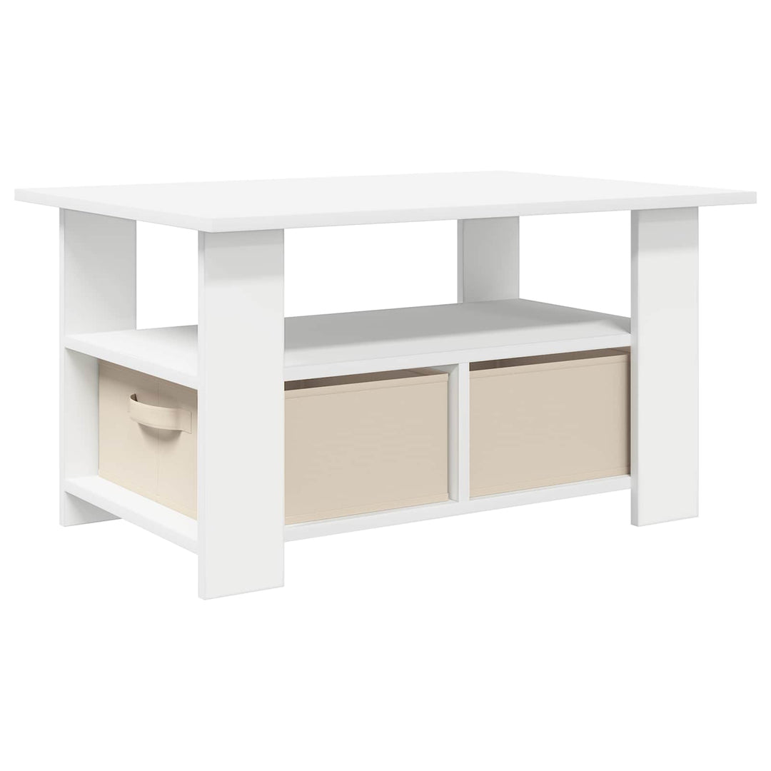 Sofabord med skuffe Hvid 77 x 55 x 42 cm Konstrueret træ