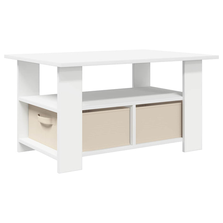 Sofabord med skuffe Hvid 77 x 55 x 42 cm Konstrueret træ