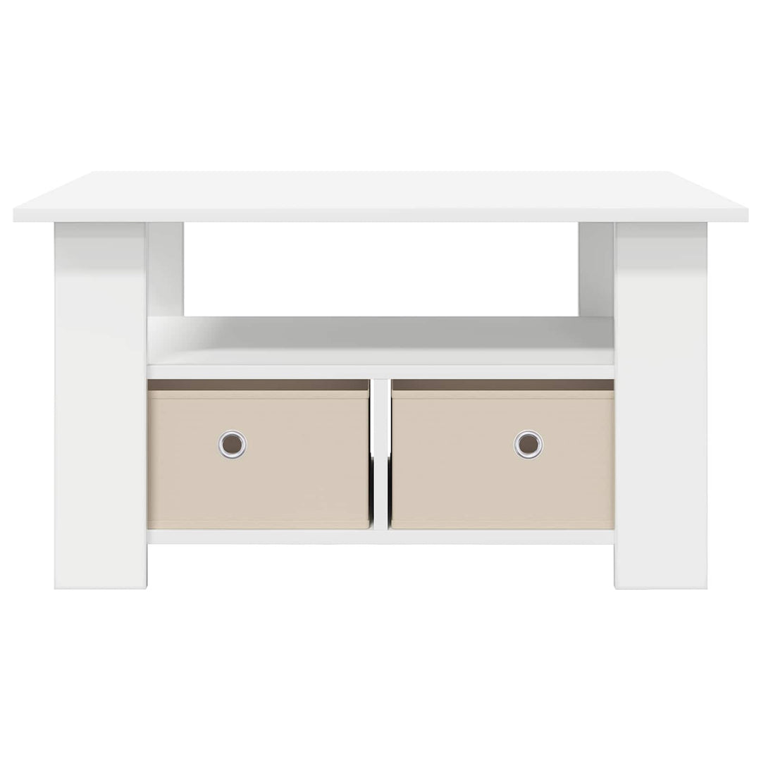 Sofabord med skuffe Hvid 77 x 55 x 42 cm Konstrueret træ
