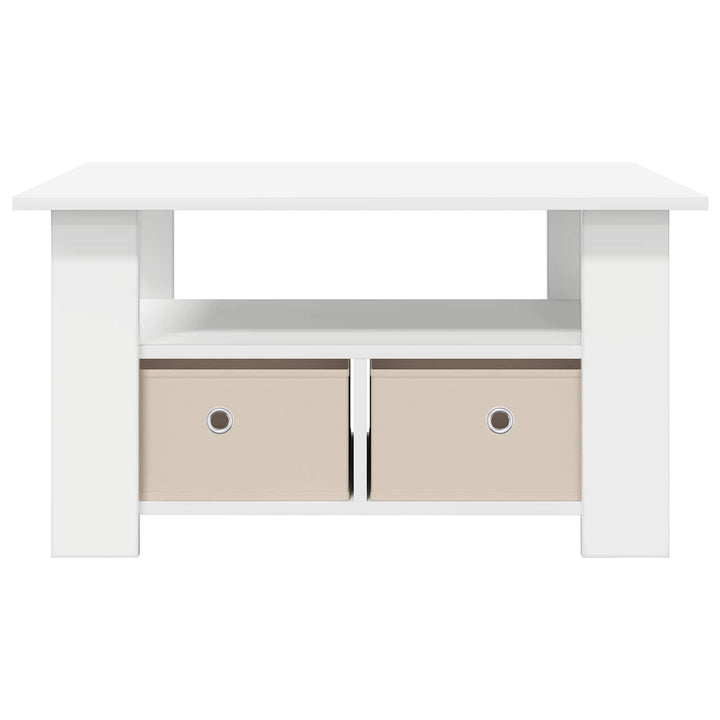 Sofabord med skuffe Hvid 77 x 55 x 42 cm Konstrueret træ