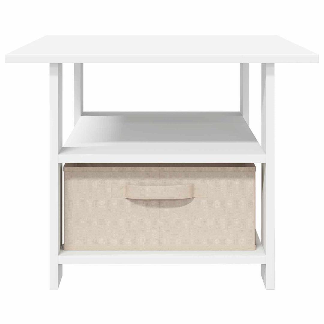 Sofabord med skuffe Hvid 77 x 55 x 42 cm Konstrueret træ