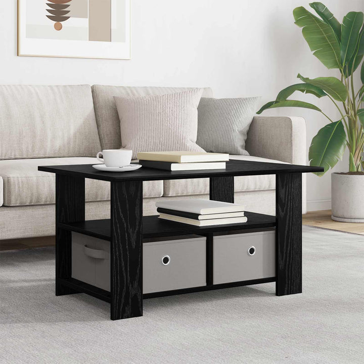 Sofabord Sort eg 77 x 55 x 42 cm Konstrueret træ