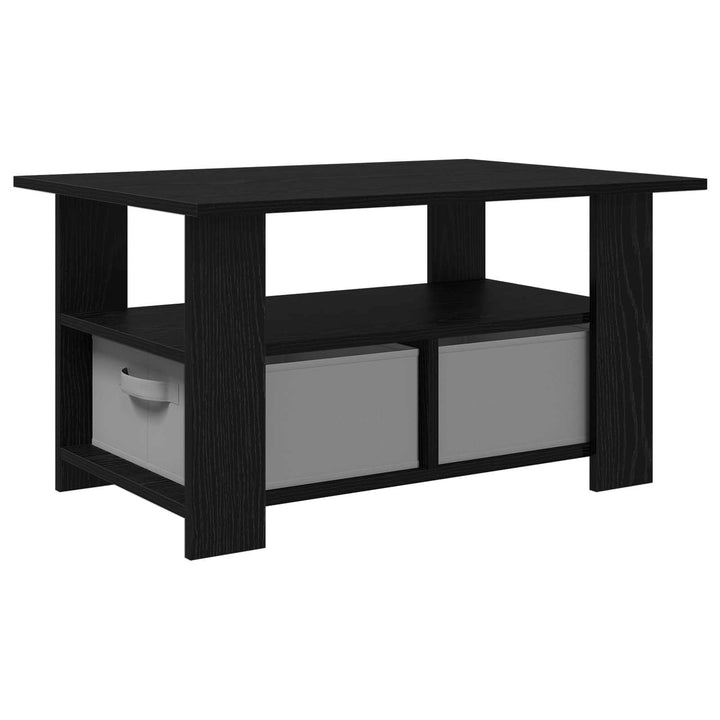 Sofabord med skuffe Sort eg 77 x 55 x 42 cm Konstrueret træ