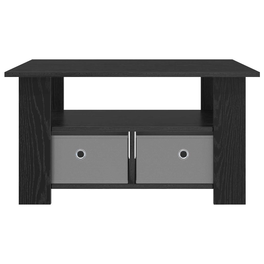 Sofabord med skuffe Sort eg 77 x 55 x 42 cm Konstrueret træ