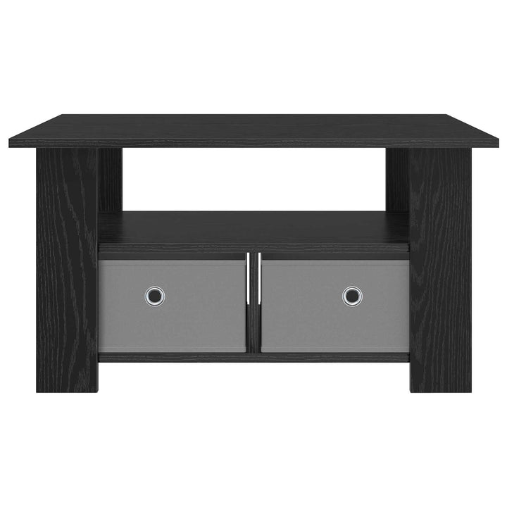 Sofabord med skuffe Sort eg 77 x 55 x 42 cm Konstrueret træ