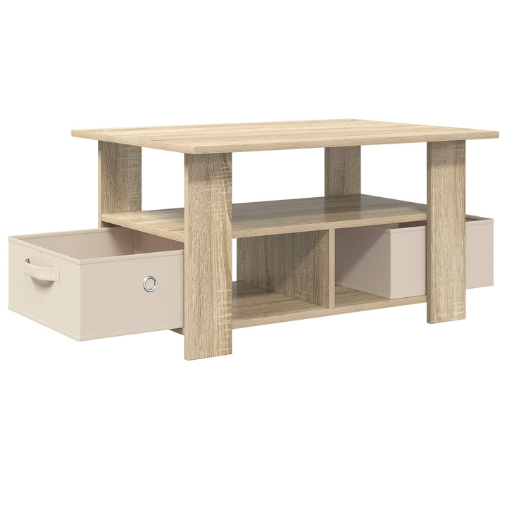 Sofabord med skuffe Sonoma eg 77 x 55 x 42 cm Konstrueret træ