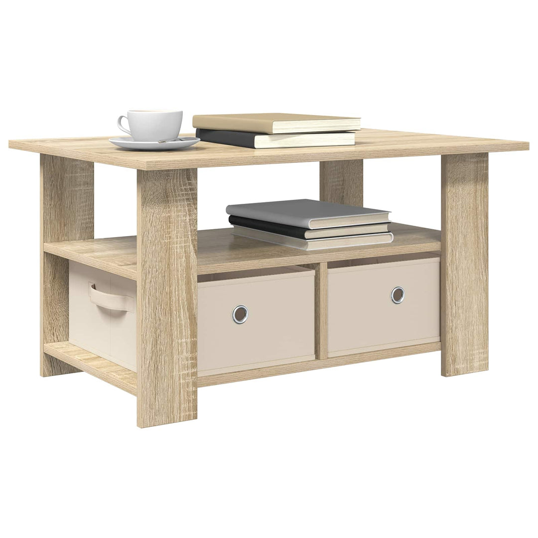 Sofabord med skuffe Sonoma eg 77 x 55 x 42 cm Konstrueret træ