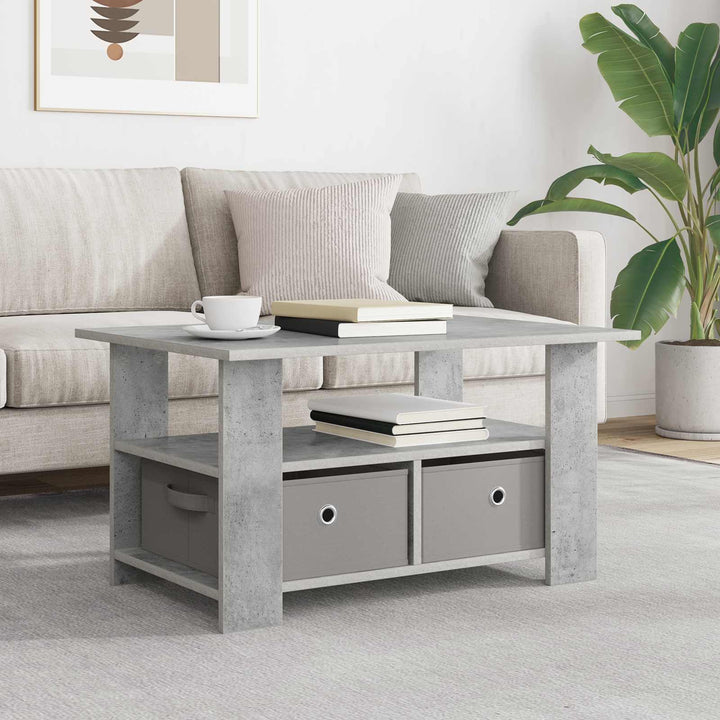 Sofabord Beton Grå 77 x 55 x 42 cm Konstrueret træ