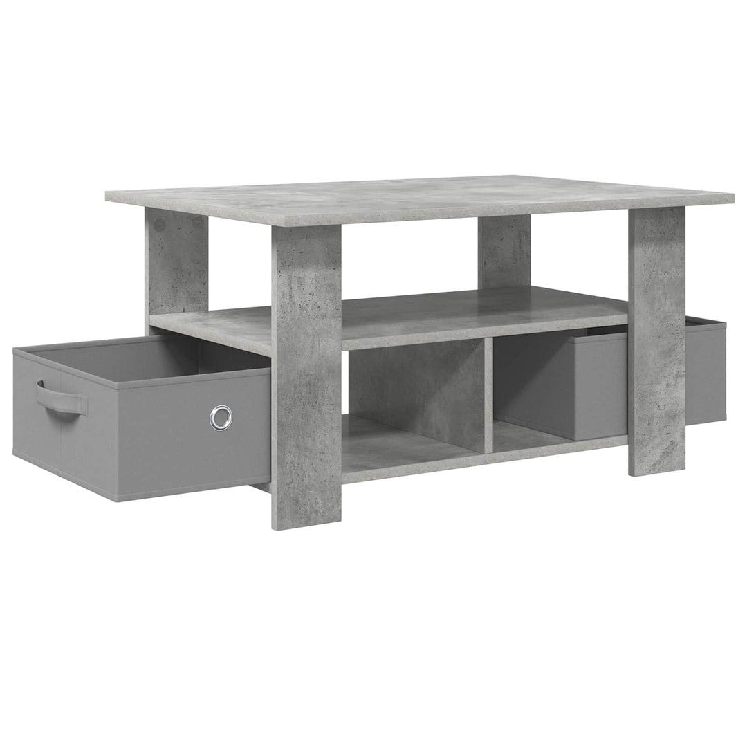Sofabord med skuffe Beton Grå 77 x 55 x 42 cm Konstrueret træ