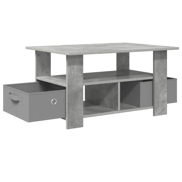 Sofabord med skuffe Beton Grå 77 x 55 x 42 cm Konstrueret træ