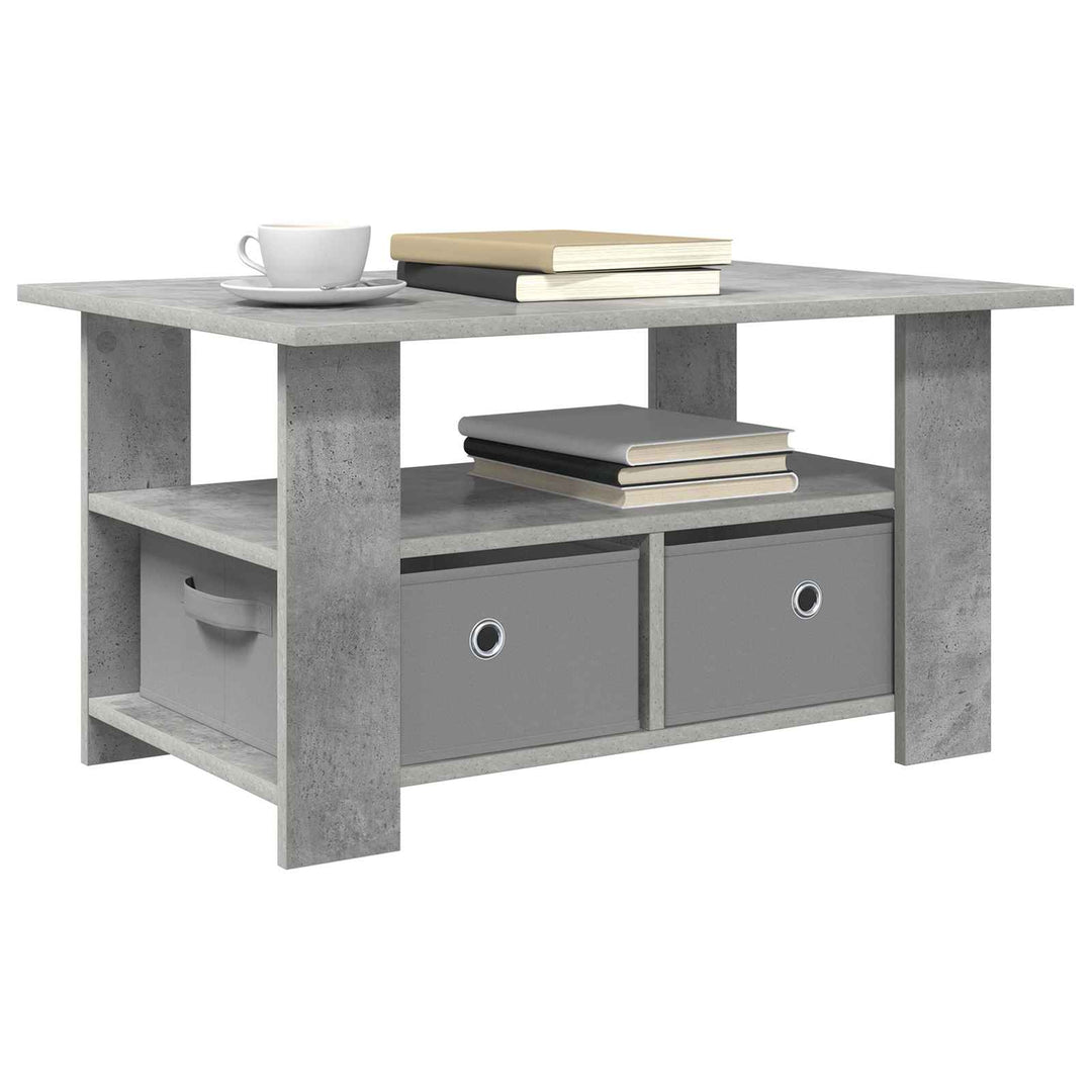 Sofabord med skuffe Beton Grå 77 x 55 x 42 cm Konstrueret træ