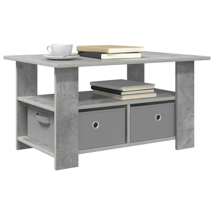 Sofabord med skuffe Beton Grå 77 x 55 x 42 cm Konstrueret træ