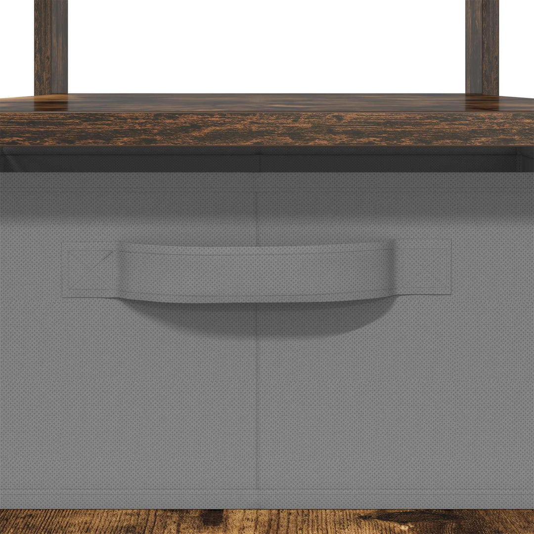 Sofabord med skuffe Røget eg 77 x 55 x 42 cm Konstrueret træ