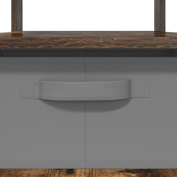 Sofabord med skuffe Røget eg 77 x 55 x 42 cm Konstrueret træ