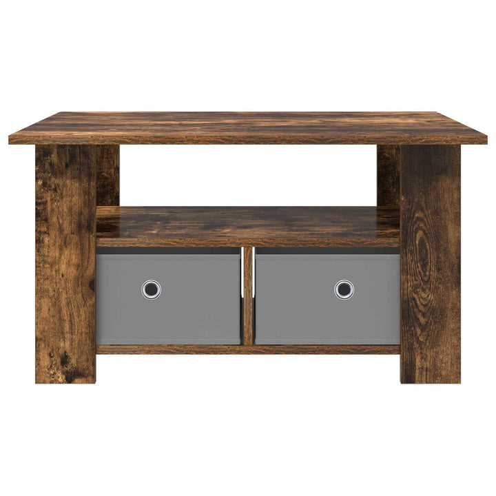 Sofabord med skuffe Røget eg 77 x 55 x 42 cm Konstrueret træ