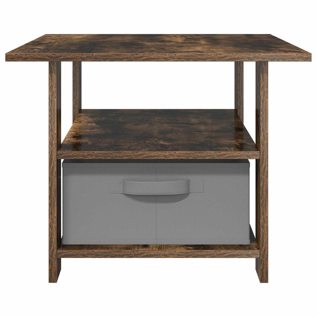 Sofabord med skuffe Røget eg 77 x 55 x 42 cm Konstrueret træ
