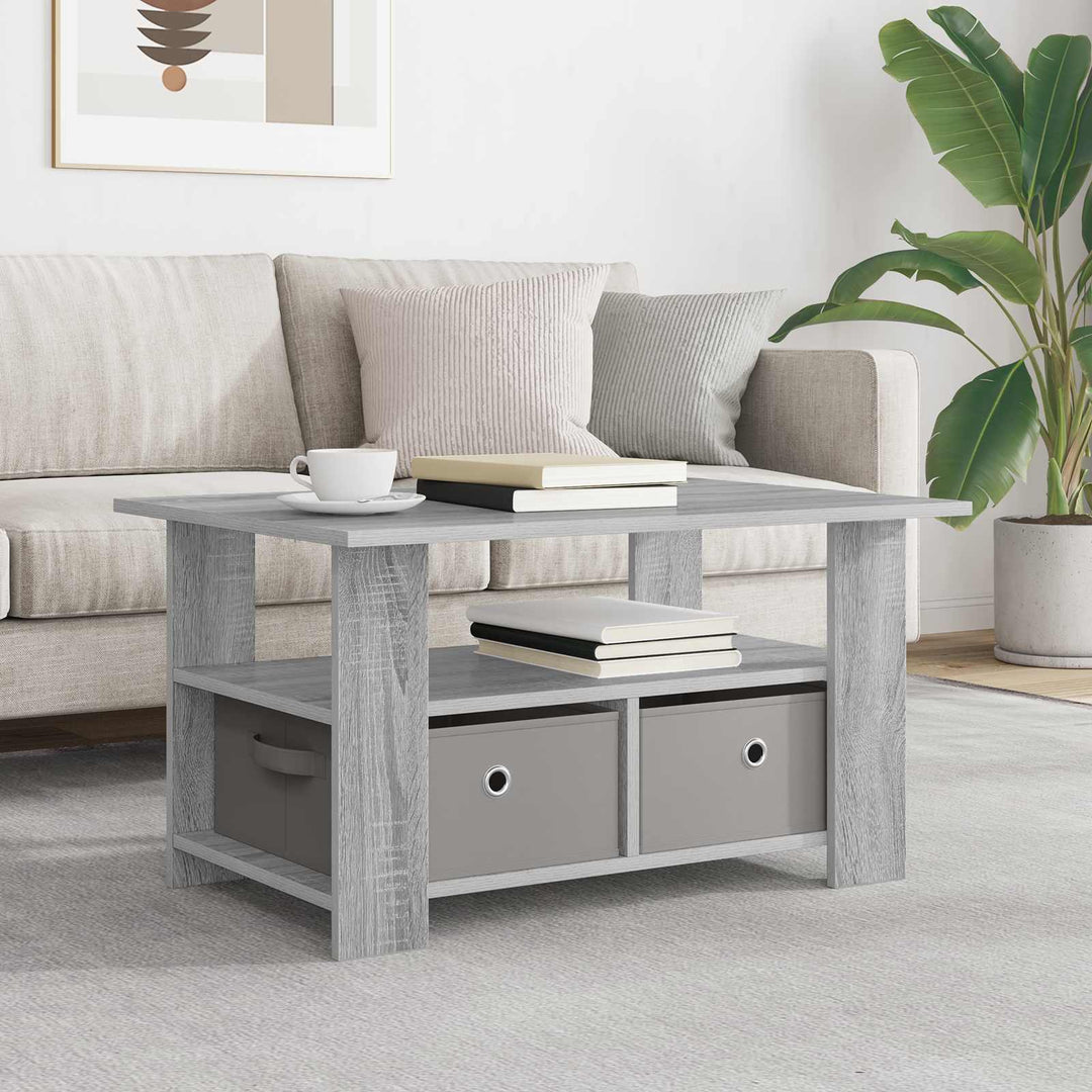 Sofabord Grå Sonoma 77 x 55 x 42 cm Konstrueret træ