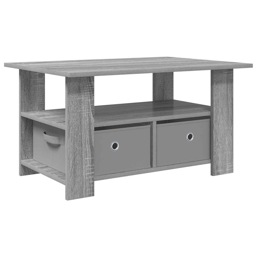 Sofabord med skuffe Grå Sonoma 77 x 55 x 42 cm Konstrueret træ