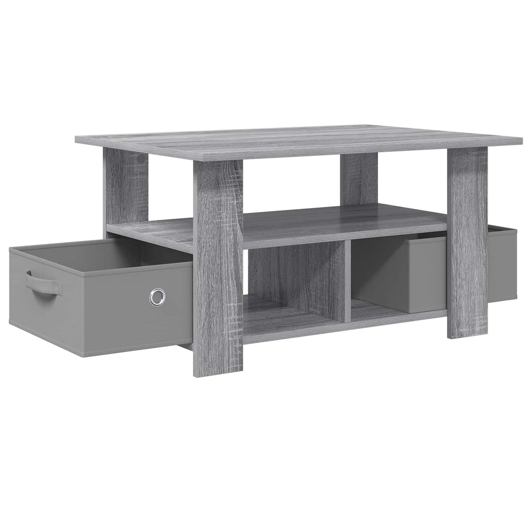 Sofabord med skuffe Grå Sonoma 77 x 55 x 42 cm Konstrueret træ