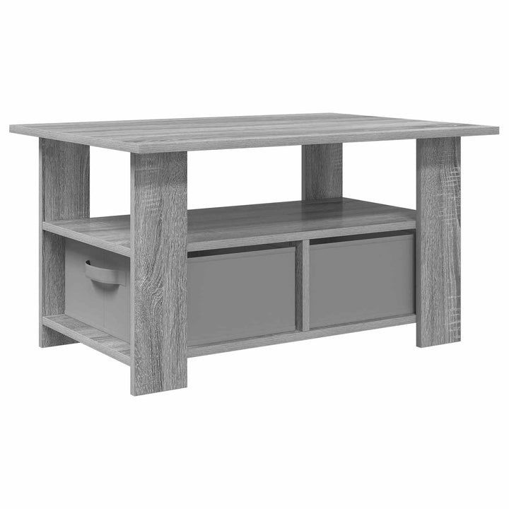 Sofabord med skuffe Grå Sonoma 77 x 55 x 42 cm Konstrueret træ