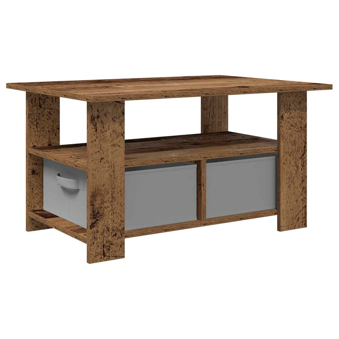 Sofabord med skuffe Gammelt træ 77 x 55 x 42 cm Konstrueret træ