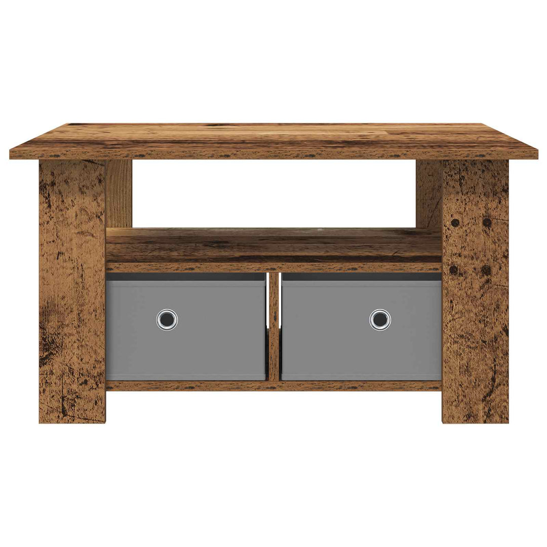 Sofabord med skuffe Gammelt træ 77 x 55 x 42 cm Konstrueret træ