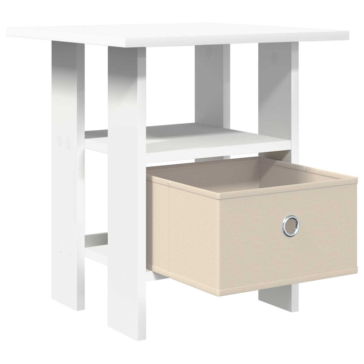 Sengebord med skuffe Hvid 41 x 40 x 45 cm Konstrueret træ