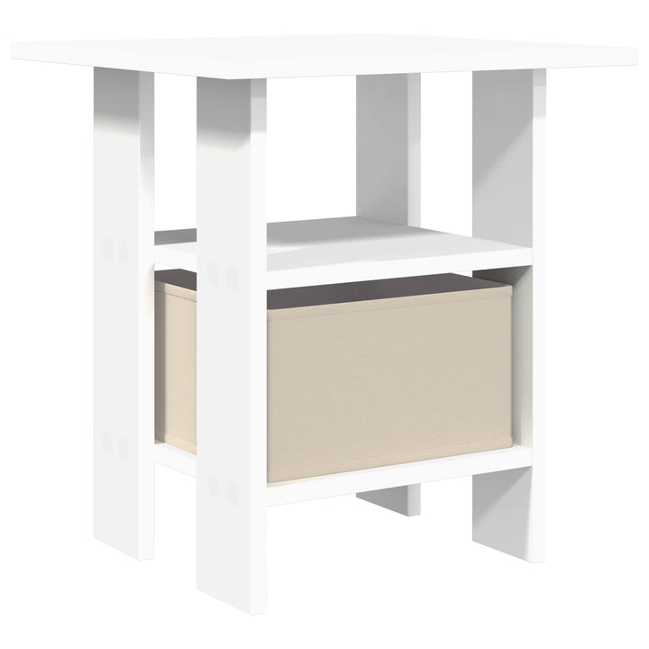 Sengebord med skuffe 2 pcs Hvid 41 x 40 x 45 cm Konstrueret træ