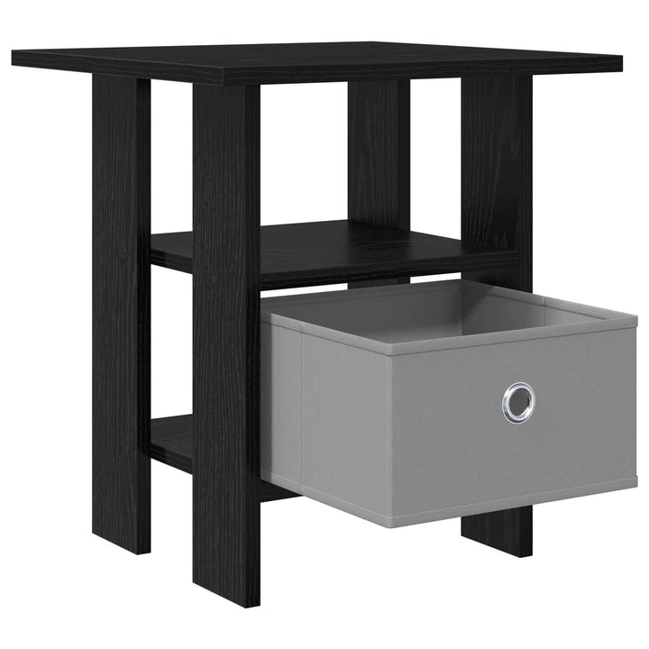 Sengebord med skuffe Sort eg 41 x 40 x 45 cm Konstrueret træ