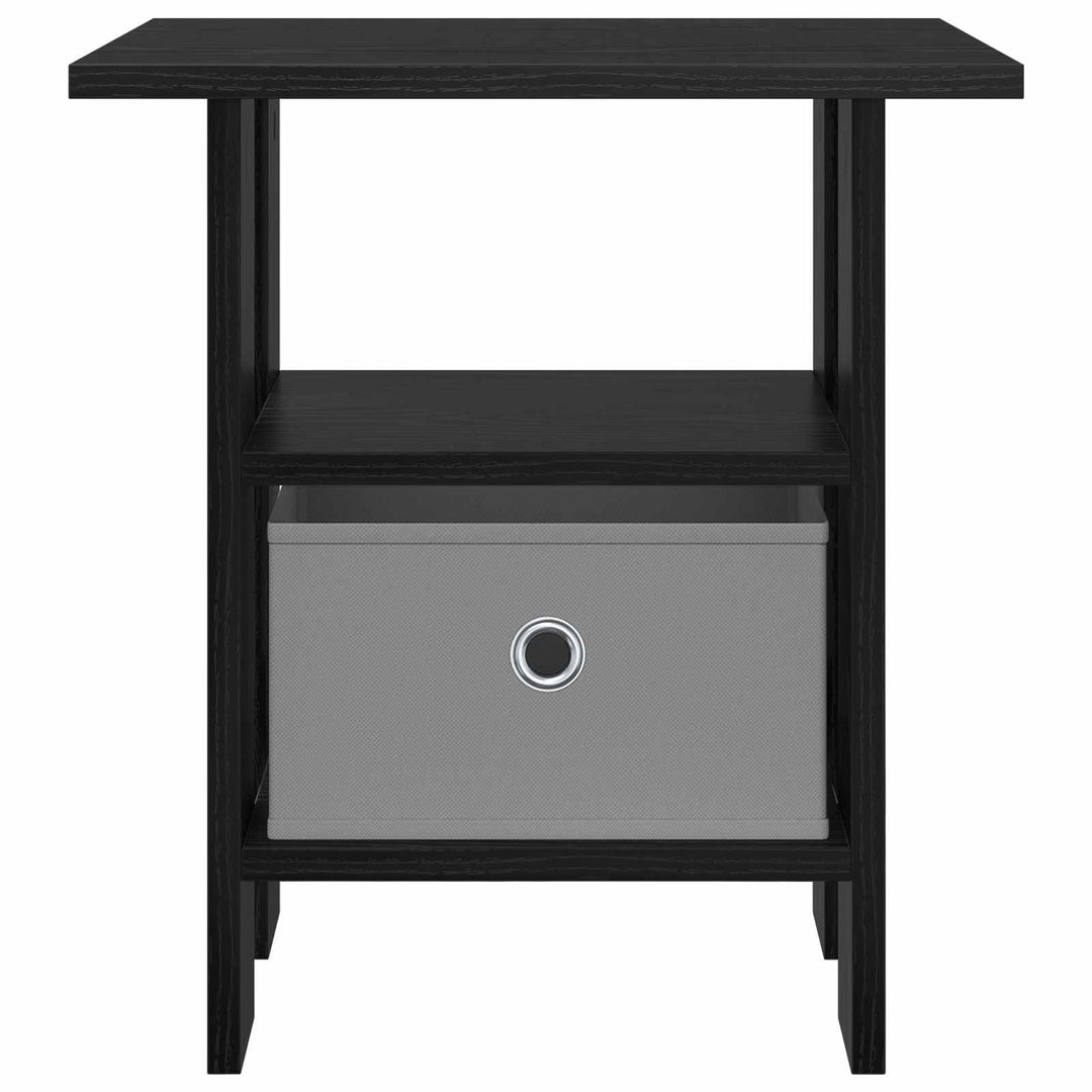 Sengebord med skuffe Sort eg 41 x 40 x 45 cm Konstrueret træ