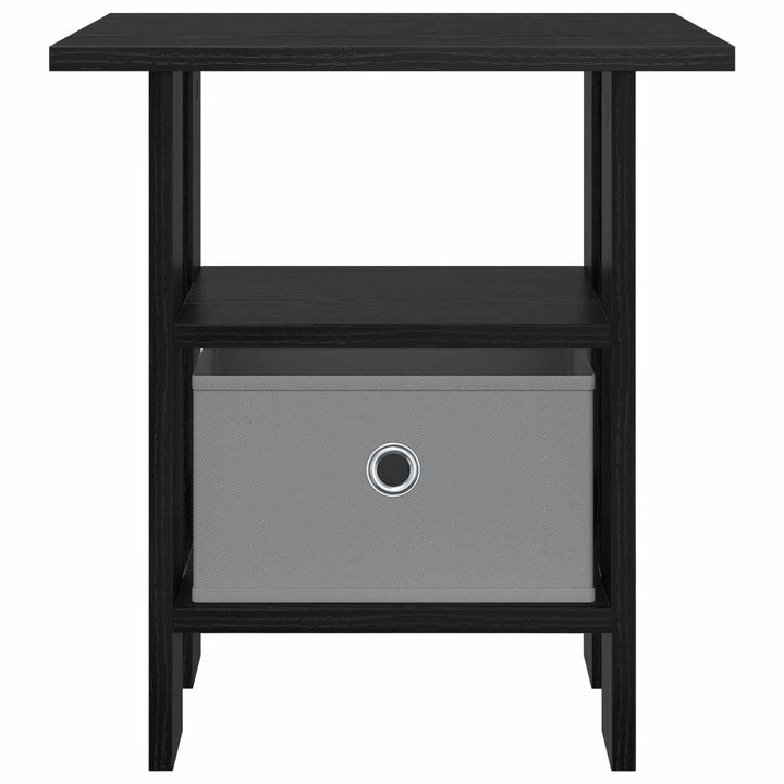 Sengebord med skuffe Sort eg 41 x 40 x 45 cm Konstrueret træ