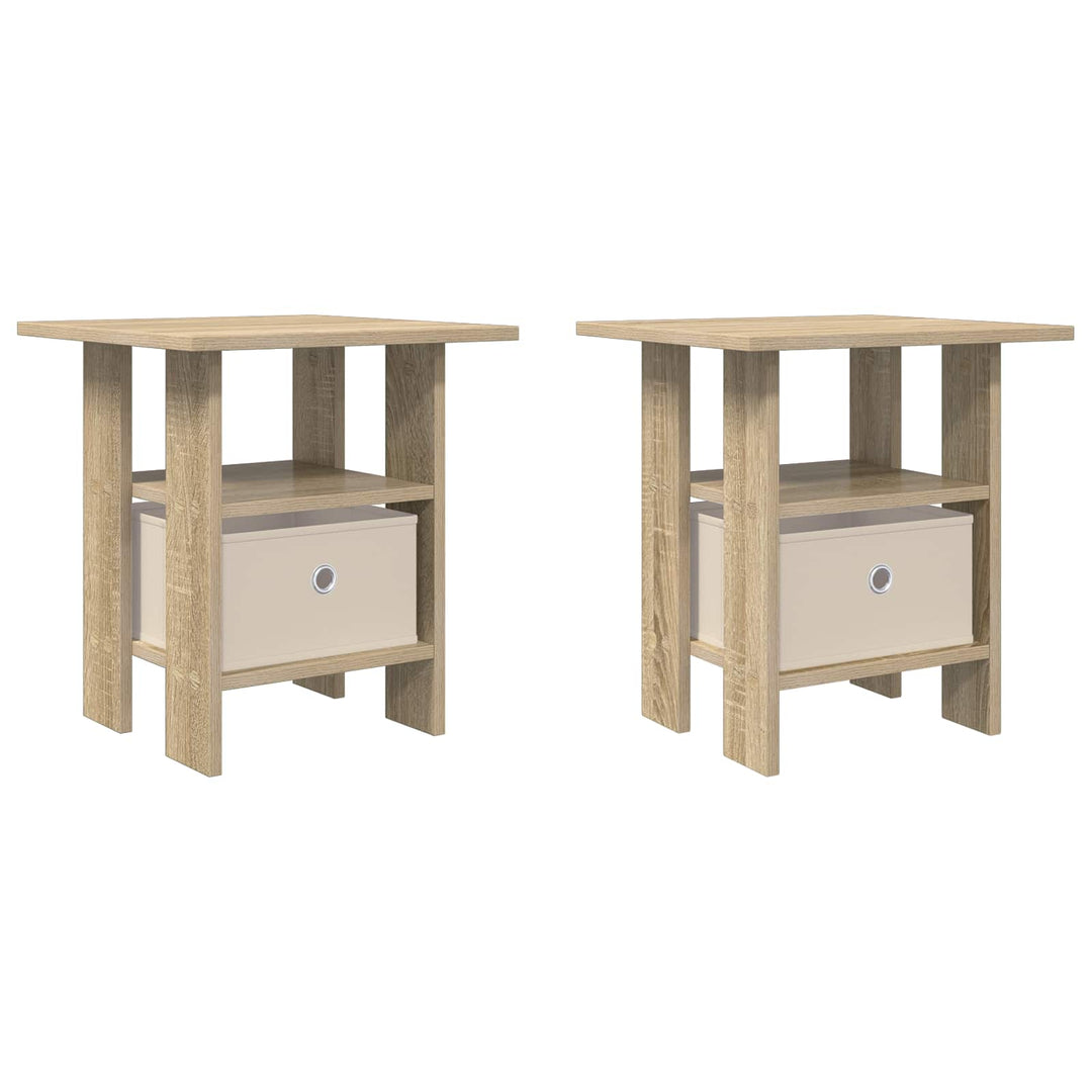 Sengebord 2 pcs Sonoma eg 41 x 40 x 45 cm Konstrueret træ