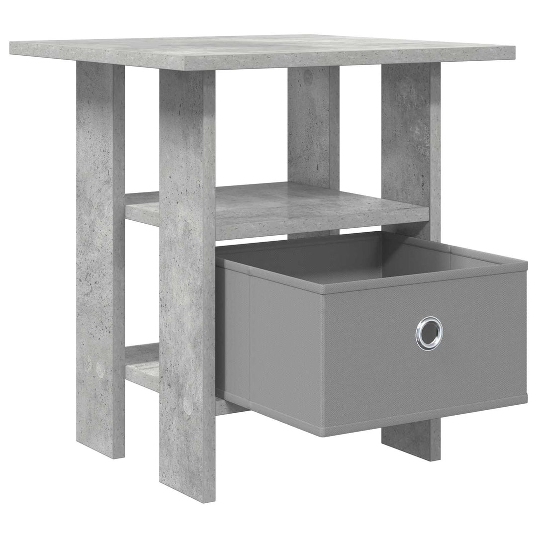 Sengebord 2 pcs Beton Grå 41 x 40 x 45 cm Konstrueret træ