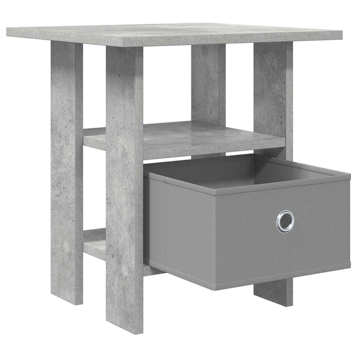 Sengebord 2 pcs Beton Grå 41 x 40 x 45 cm Konstrueret træ