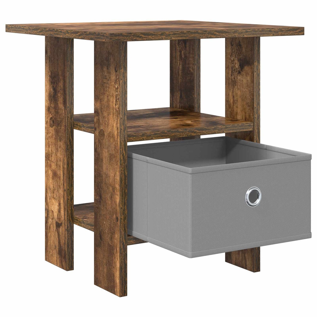 Sengebord 2 pcs Røget eg 41 x 40 x 45 cm Konstrueret træ