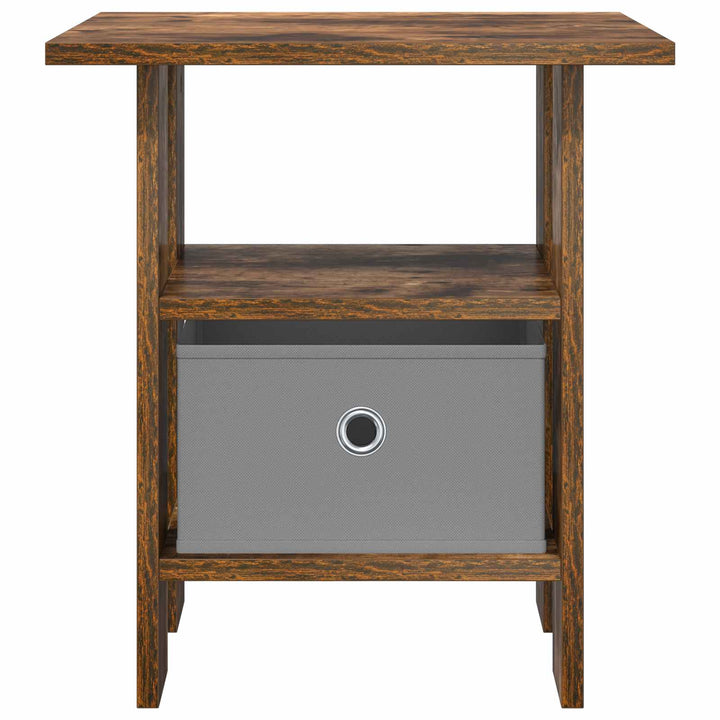 Sengebord 2 pcs Røget eg 41 x 40 x 45 cm Konstrueret træ