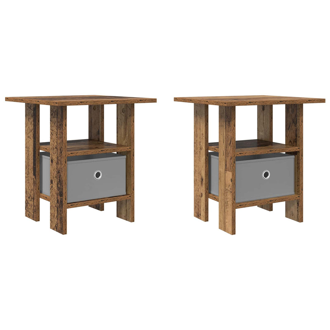 Sengebord 2 pcs Gammelt træ 41 x 40 x 45 cm Konstrueret træ