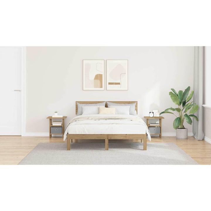 Sengebord 2 pcs Artisan Egetræ 41 x 40 x 45 cm Konstrueret træ