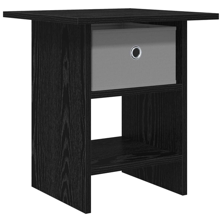 Sengebord med skuffe Sort eg 41 x 40 x 45 cm Konstrueret træ
