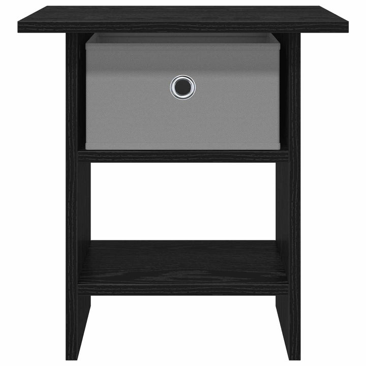 Sengebord med skuffe Sort eg 41 x 40 x 45 cm Konstrueret træ