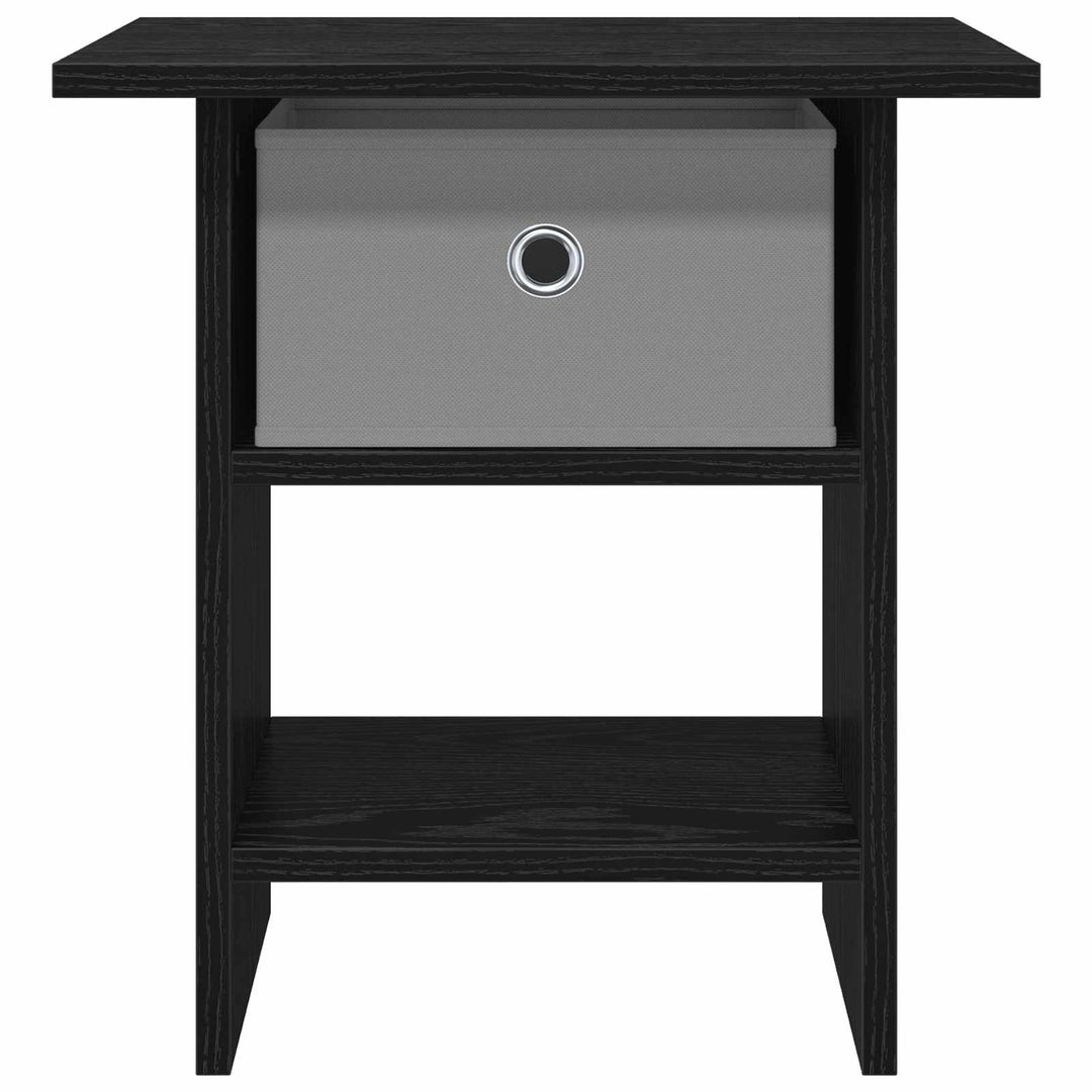 Sengebord 2 pcs Sort eg 41 x 40 x 45 cm Konstrueret træ