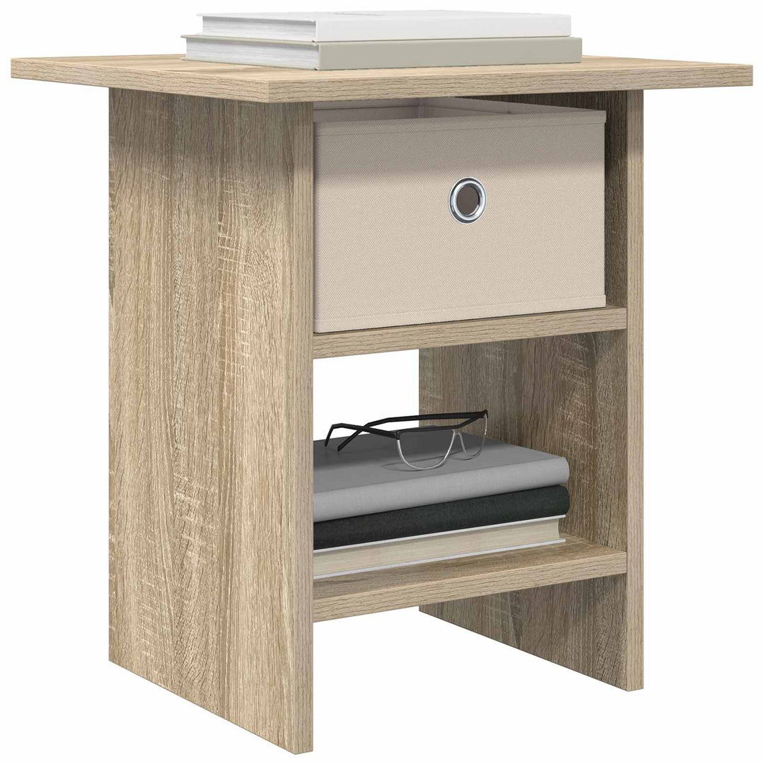 Sengebord 2 pcs Sonoma eg 41 x 40 x 45 cm Konstrueret træ