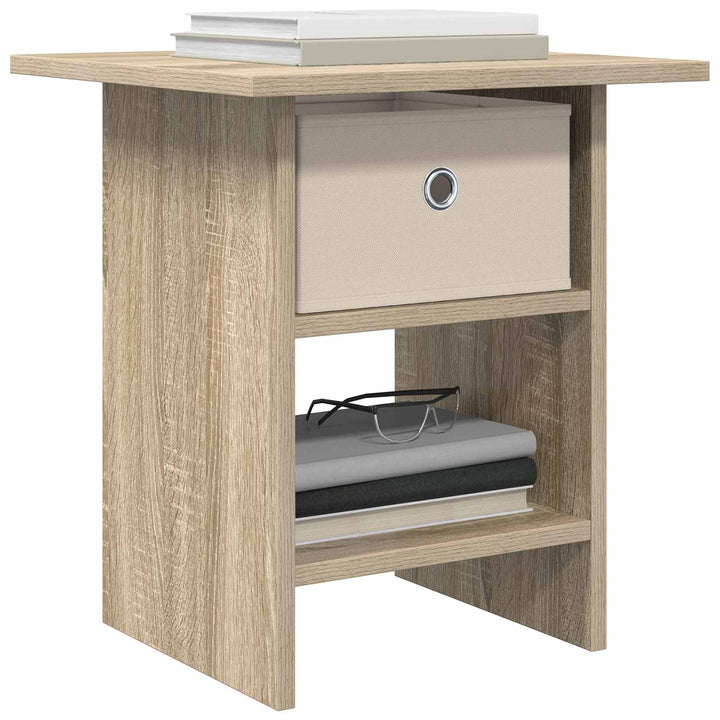 Sengebord 2 pcs Sonoma eg 41 x 40 x 45 cm Konstrueret træ