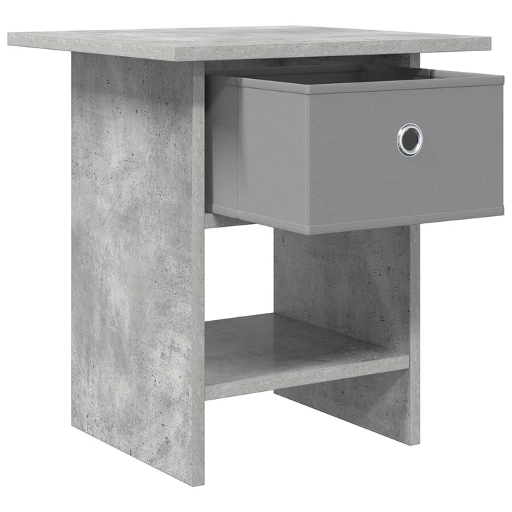 Sengebord med skuffe Beton Grå 41 x 40 x 45 cm Konstrueret træ