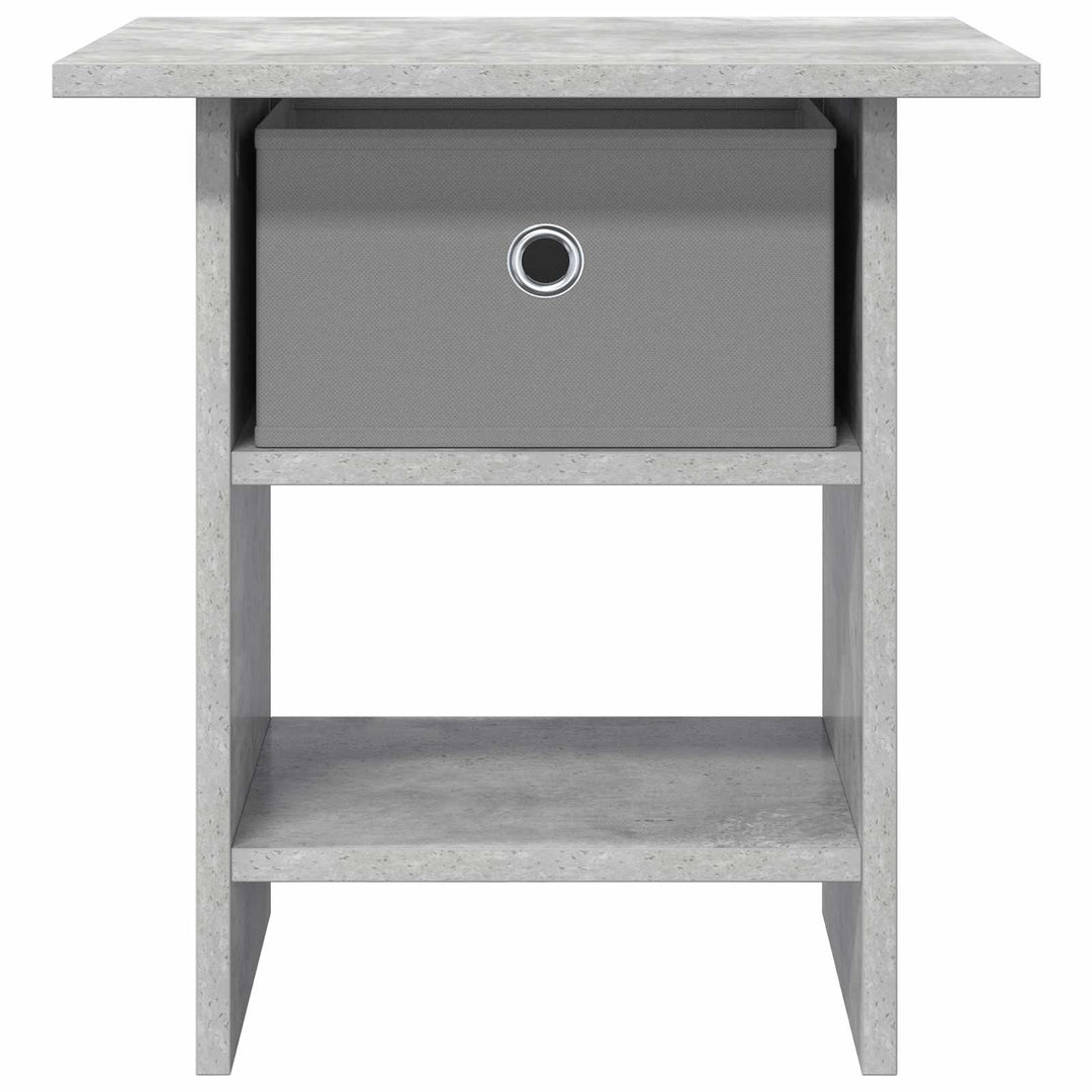 Sengebord 2 pcs Beton Grå 41 x 40 x 45 cm Konstrueret træ