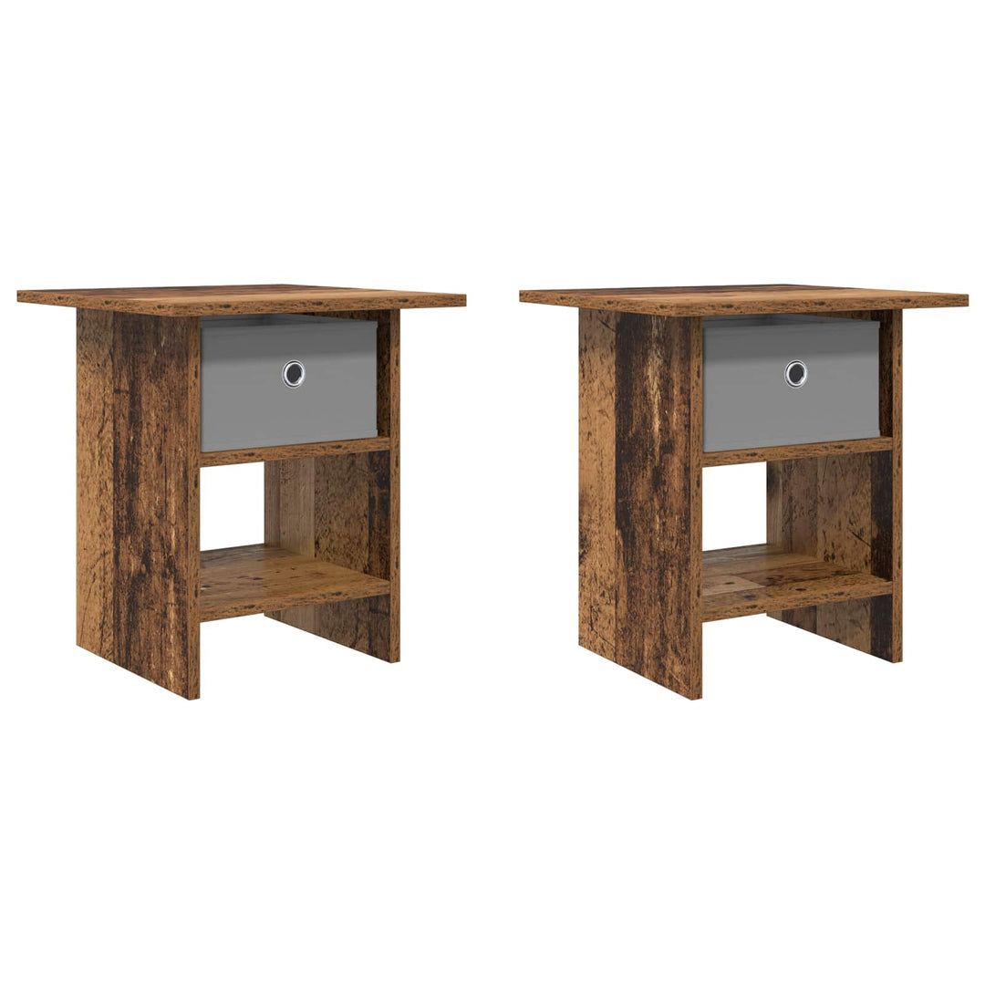 Sengebord 2 pcs Gammelt træ 41 x 40 x 45 cm Konstrueret træ
