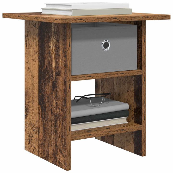 Sengebord 2 pcs Gammelt træ 41 x 40 x 45 cm Konstrueret træ