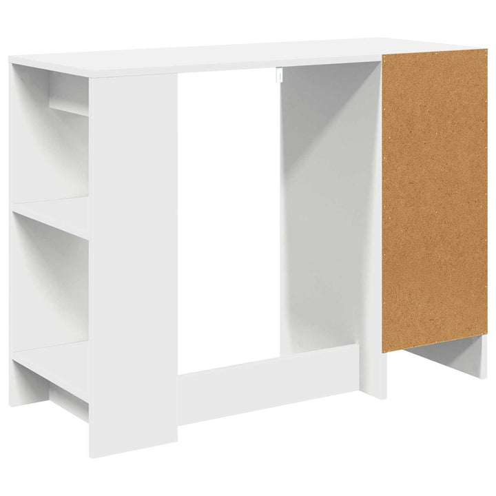 Bord med skuffe med hylde Hvid 100 x 40 x 75 cm Konstrueret træ